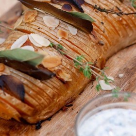 Courge buttent rôtie façon « hasselbacks »