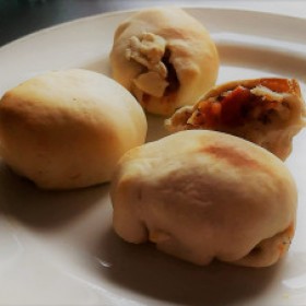 Pizza buns végétariens