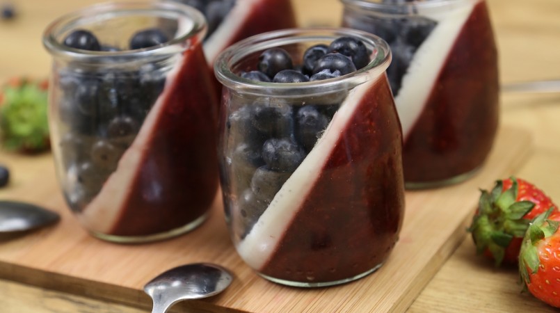 Panna cotta fruits rouges