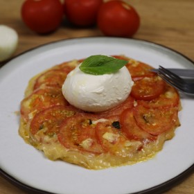 Tarte tatin tomate – mozzarella