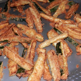 Frites de courgettes rapide a la poele