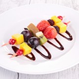 Brochette de Fruits sauce chocolat