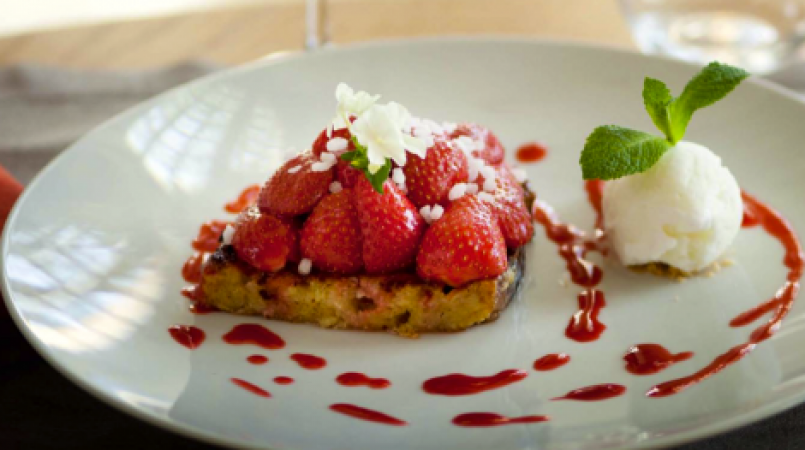 Pain perdu aux fraises