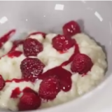 Riz au lait aux framboises