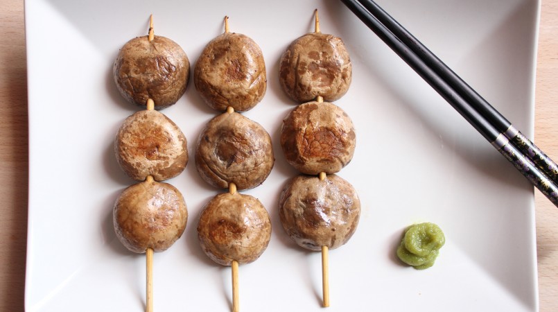 Brochettes de champignons à la japonaise