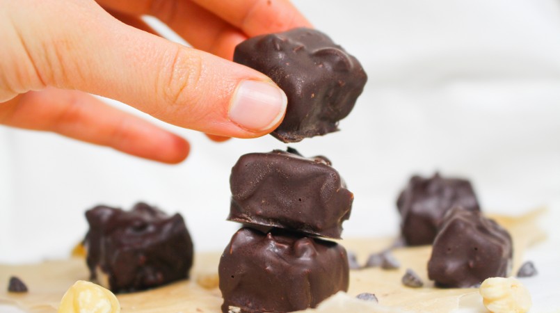 Rochers au chocolat et caramel beurre salé