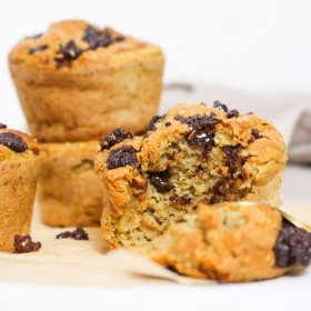 Muffins au beurre de cacahuète & chocolat