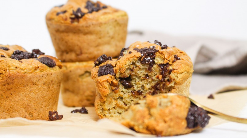 Muffins au beurre de cacahuète & chocolat