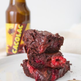 Brownie chocolat noir & framboises