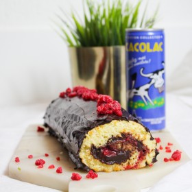 Bûche roulée chocolat & framboise