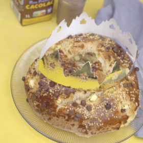 Couronne des rois au Cacolac, ananas et amandes