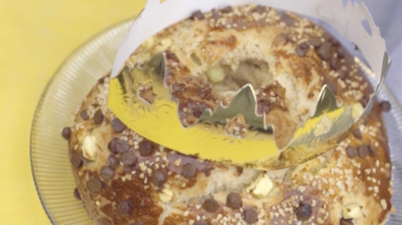 Couronne des rois au Cacolac, ananas et amandes