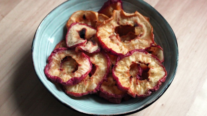 Chips de pommes au micro-ondes