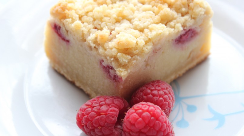 Crumb cake aux framboises