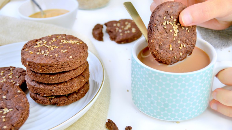 Biscuits chocolat & sésames