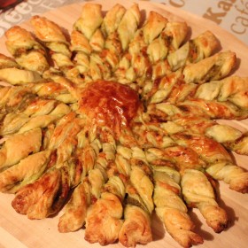 Tarte soleil au pesto