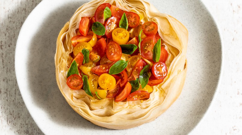 Tarte aux tomates cerises