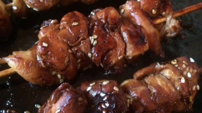 Brochettes de poulet façon yakitori