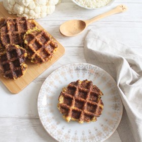 Gaufres (ou galettes) de chou-fleur au parmesan (option végétalienne et sans gluten)