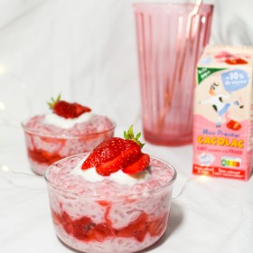 Riz au lait à la fraise