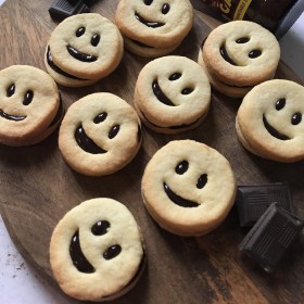 Sablés en smiley au chocolat