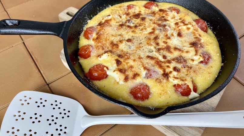 Polenta gratinée aux tomates cerises