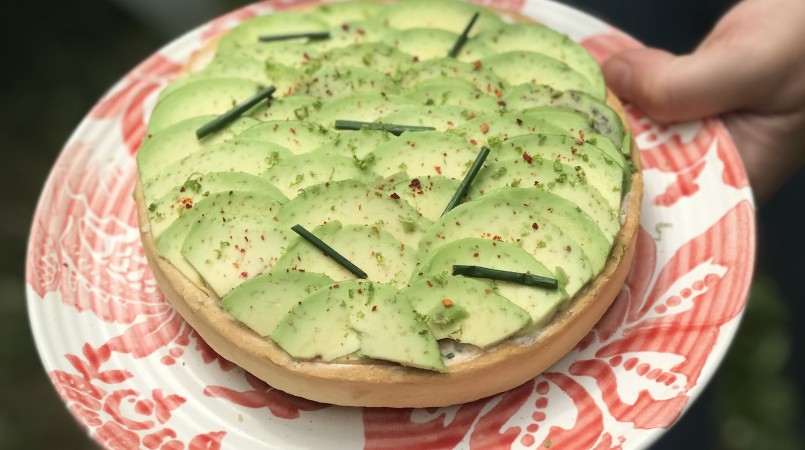 Tarte avocat & crabe