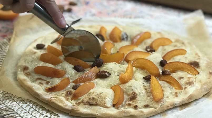 Tarte aux abricots façon pizza