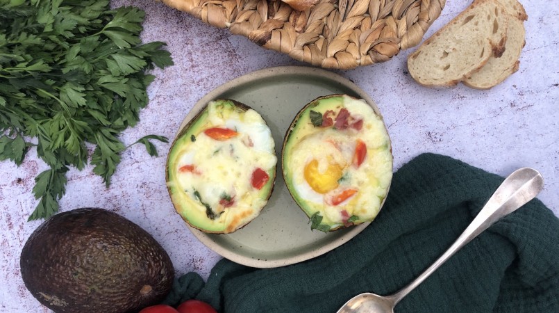 Oeuf cocotte à l’avocat