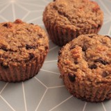 Muffins banane, avoine et pépites de chocolat