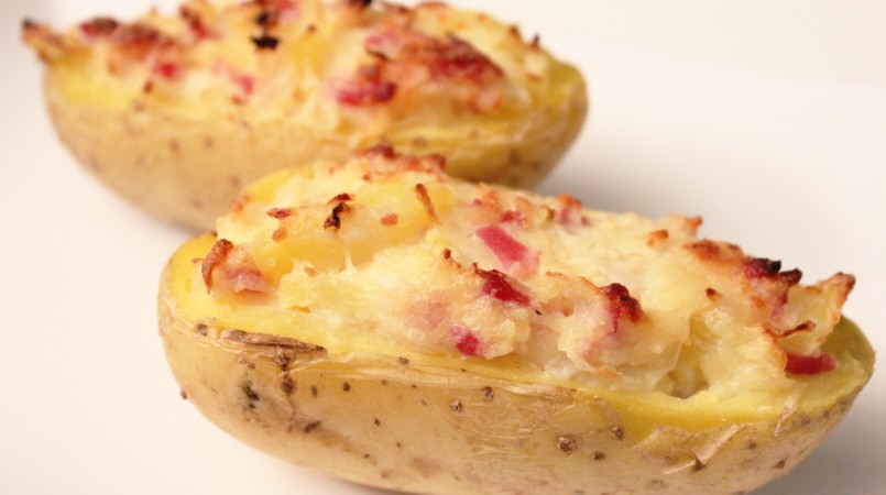 Pommes de terre farcies aux lardons