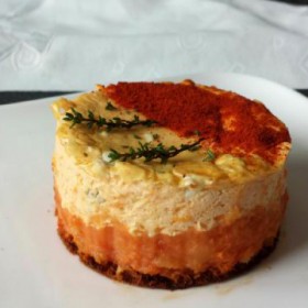 Cheesecake pomme de terre, parfumé thym et paprika