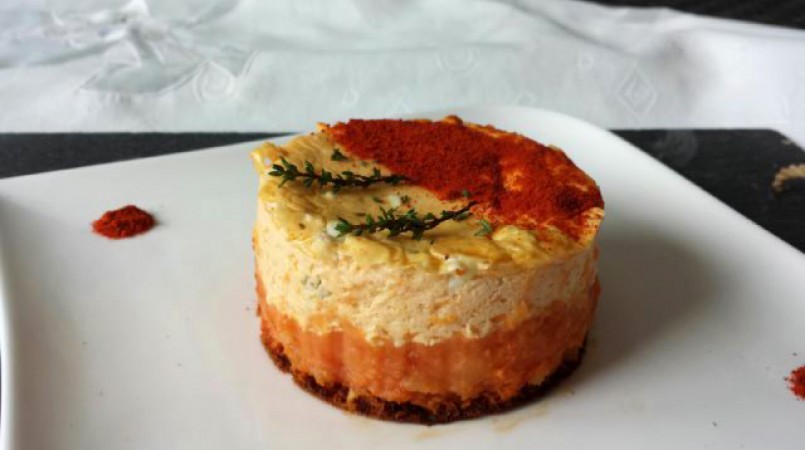 Cheesecake pomme de terre, parfumé thym et paprika