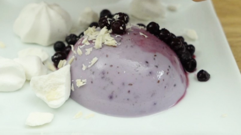 Purple panna cotta