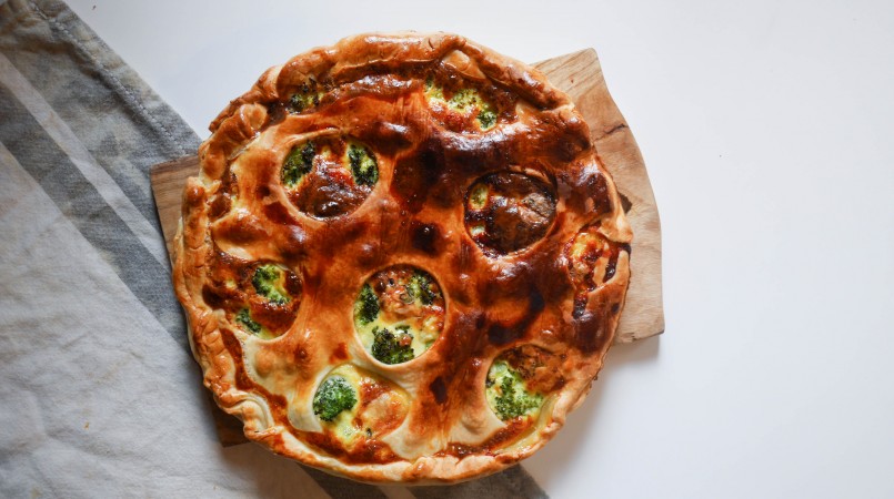 Tourte brocoli et Roquefort