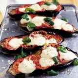 Aubergines mozzarella au four