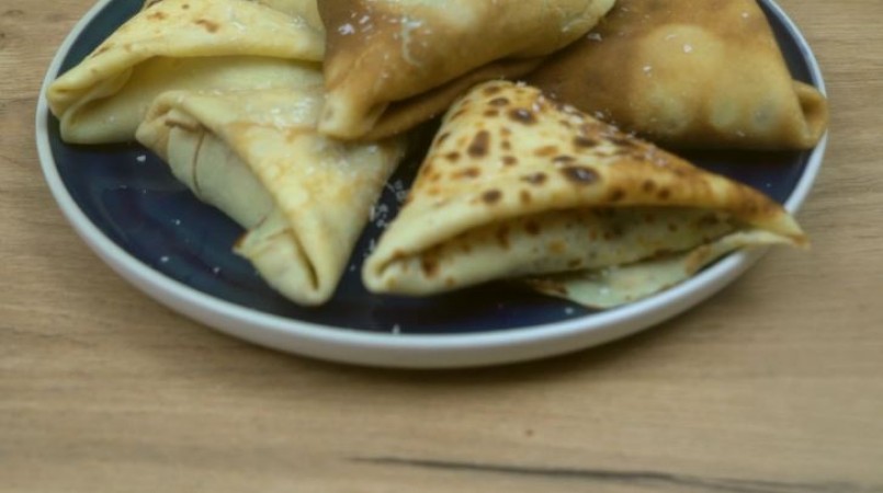 Crêpes samoussa ananas chocolat