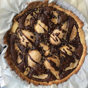 Tarte poire-chocolat