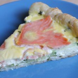 Tarte à la courgette et au saumon fumé