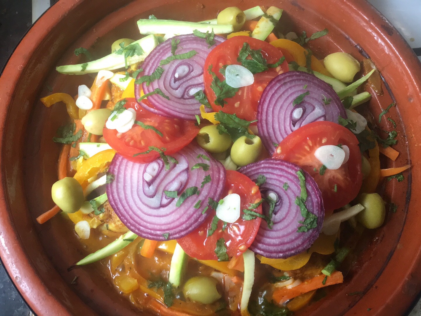Recette : Tajine de poulet aux légumes