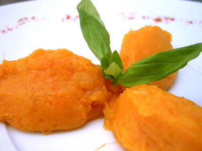 purée de patate douce