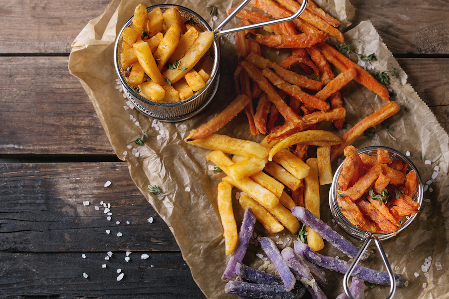 Variety of french fries